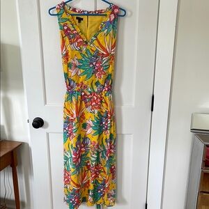 Talbots Floral Yellow Dress worn once